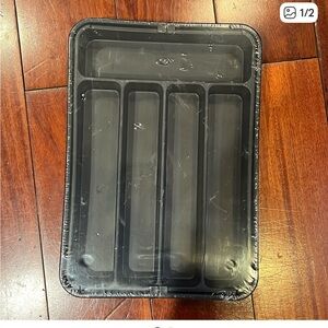 Black Silverware Sorting Container